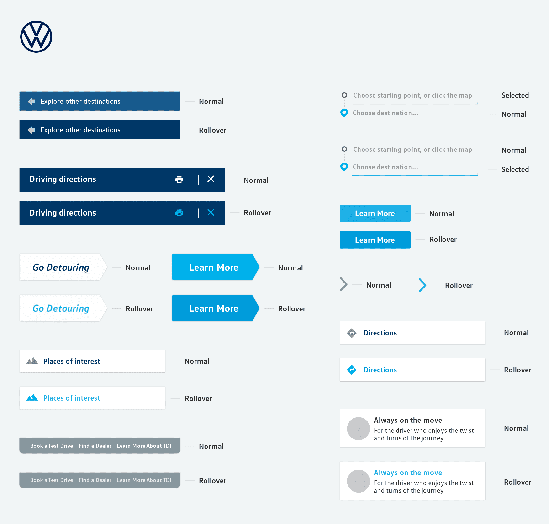 VW style guide for web