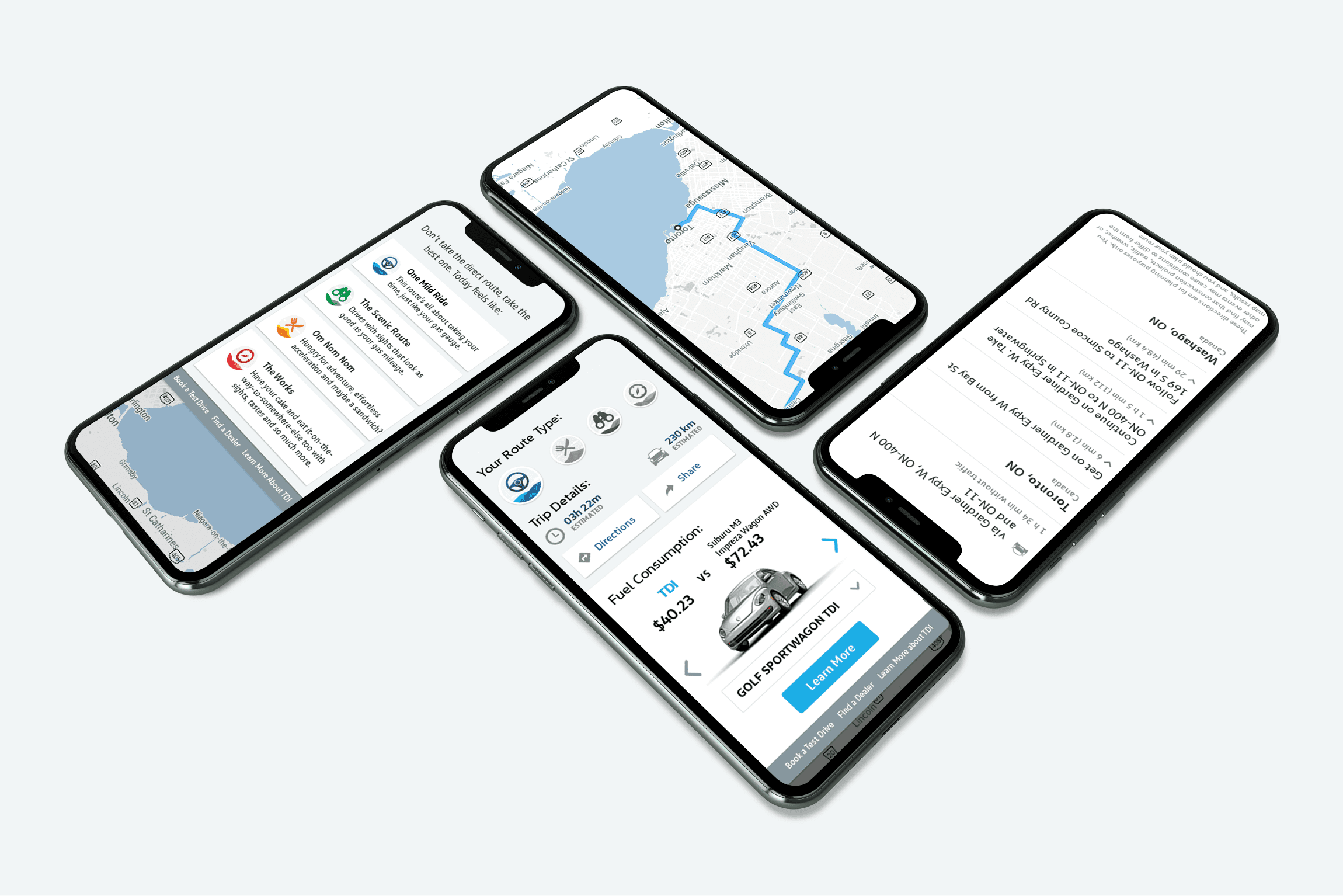VW app designs
