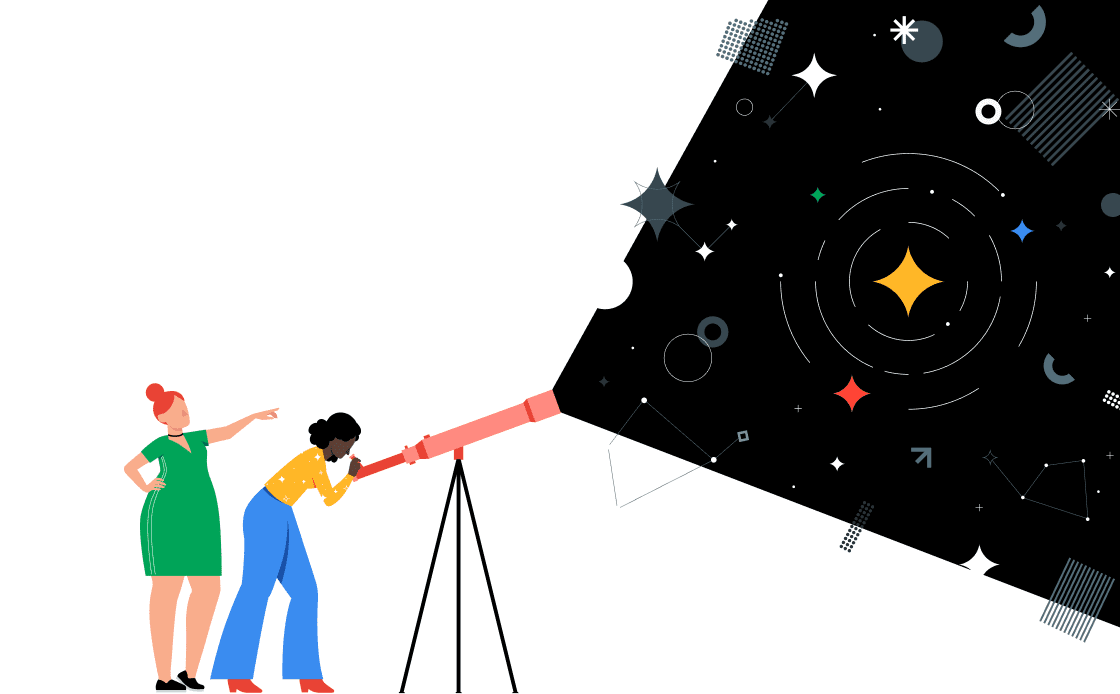 Google Polaris telescope character graphic